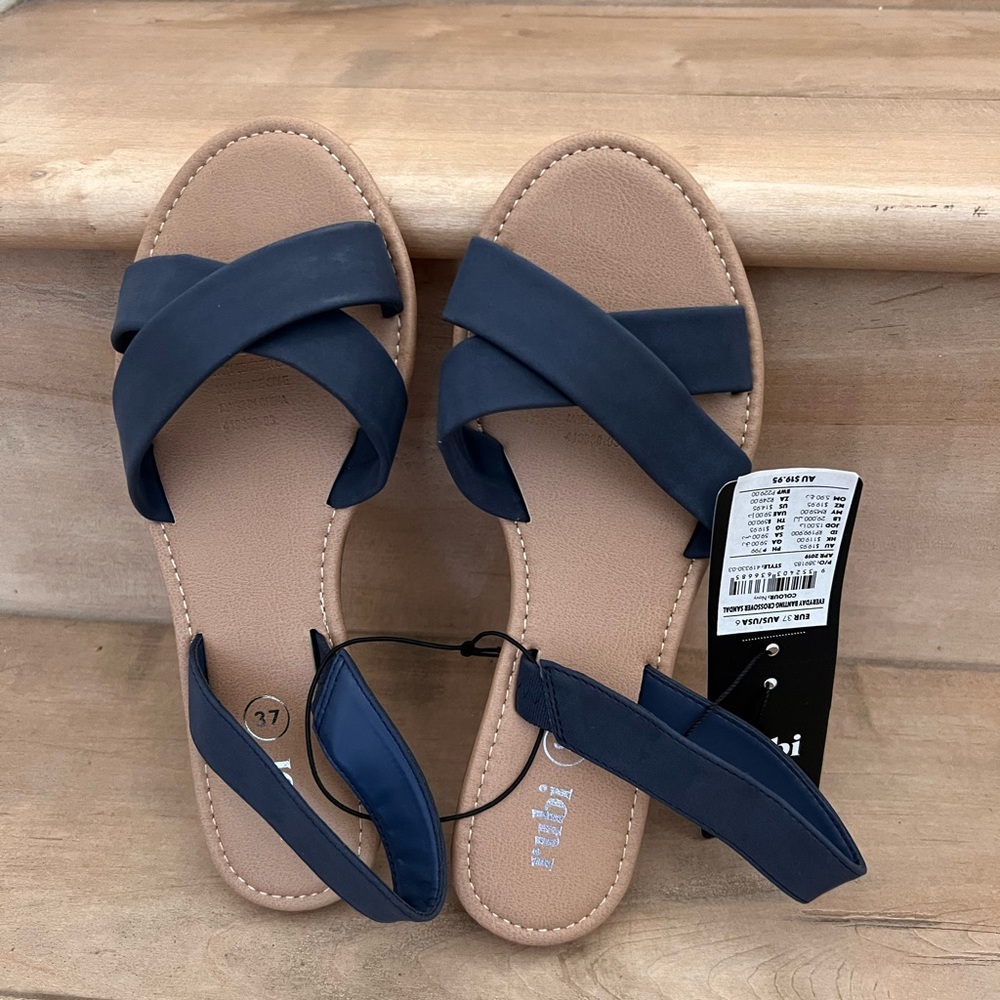 Blue Everyday Banting Crossover Sandals Rubi